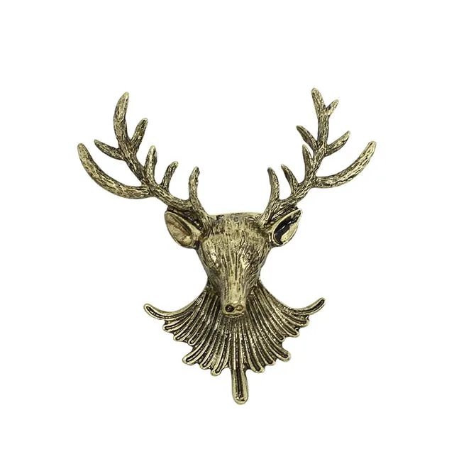 1 Pair Delicate Tree Leaf Brooches Pins For Women Men Vintage Elk Wings Palm Crystal Jean Shirts Suits Lapel Pin Retro Broche