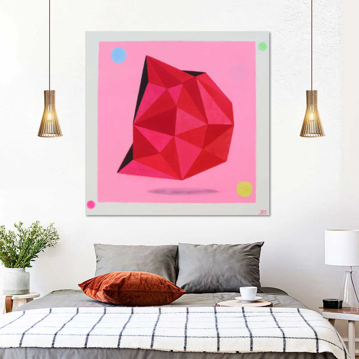 12 Ray Star Ruby Wall Art