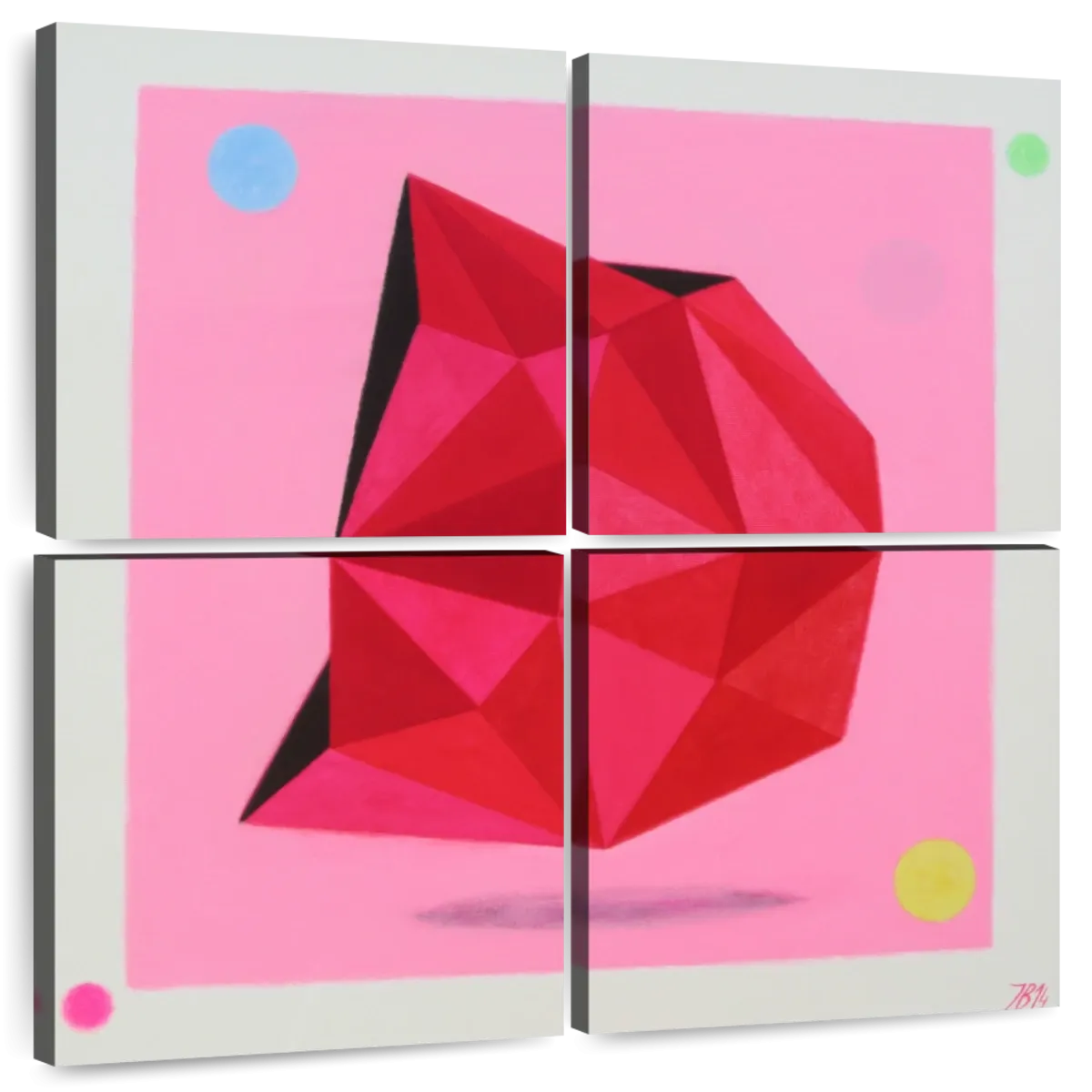 12 Ray Star Ruby Wall Art