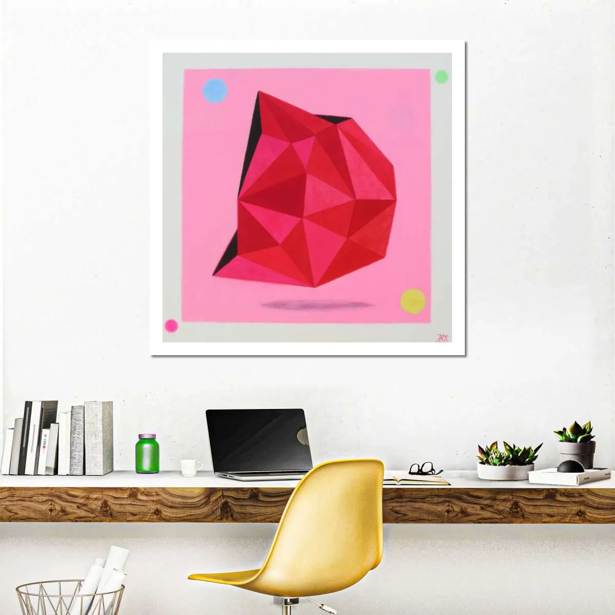 12 Ray Star Ruby Wall Art