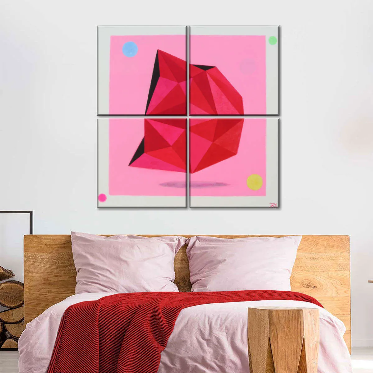 12 Ray Star Ruby Wall Art