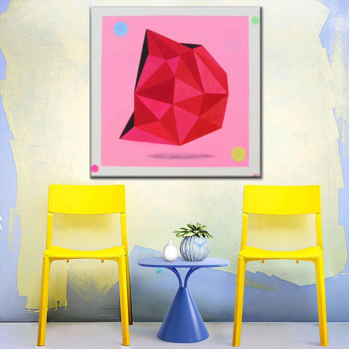 12 Ray Star Ruby Wall Art