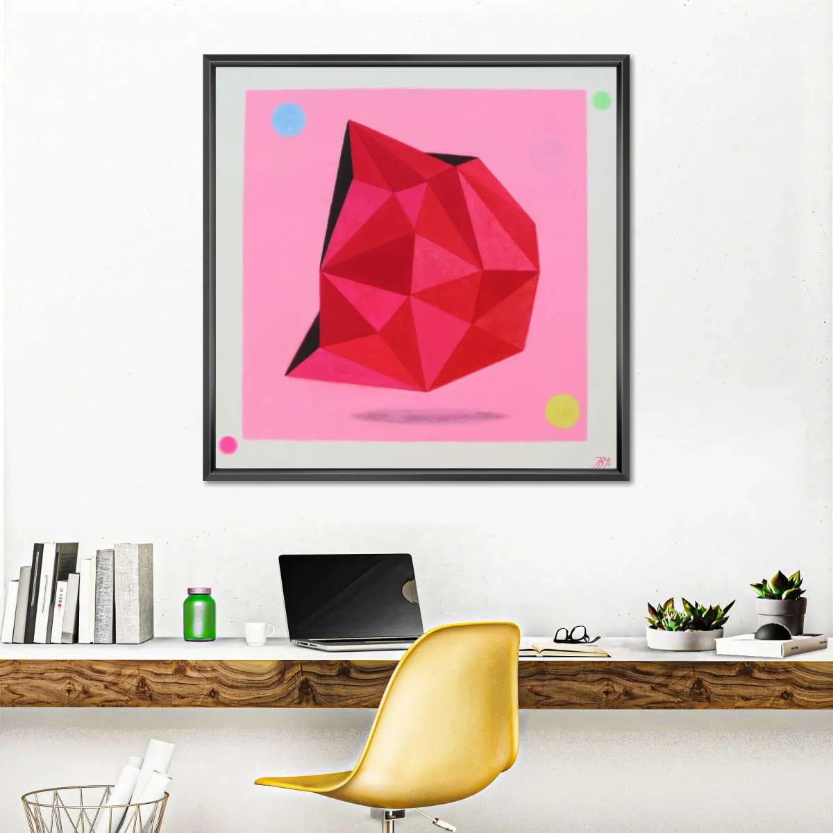 12 Ray Star Ruby Wall Art