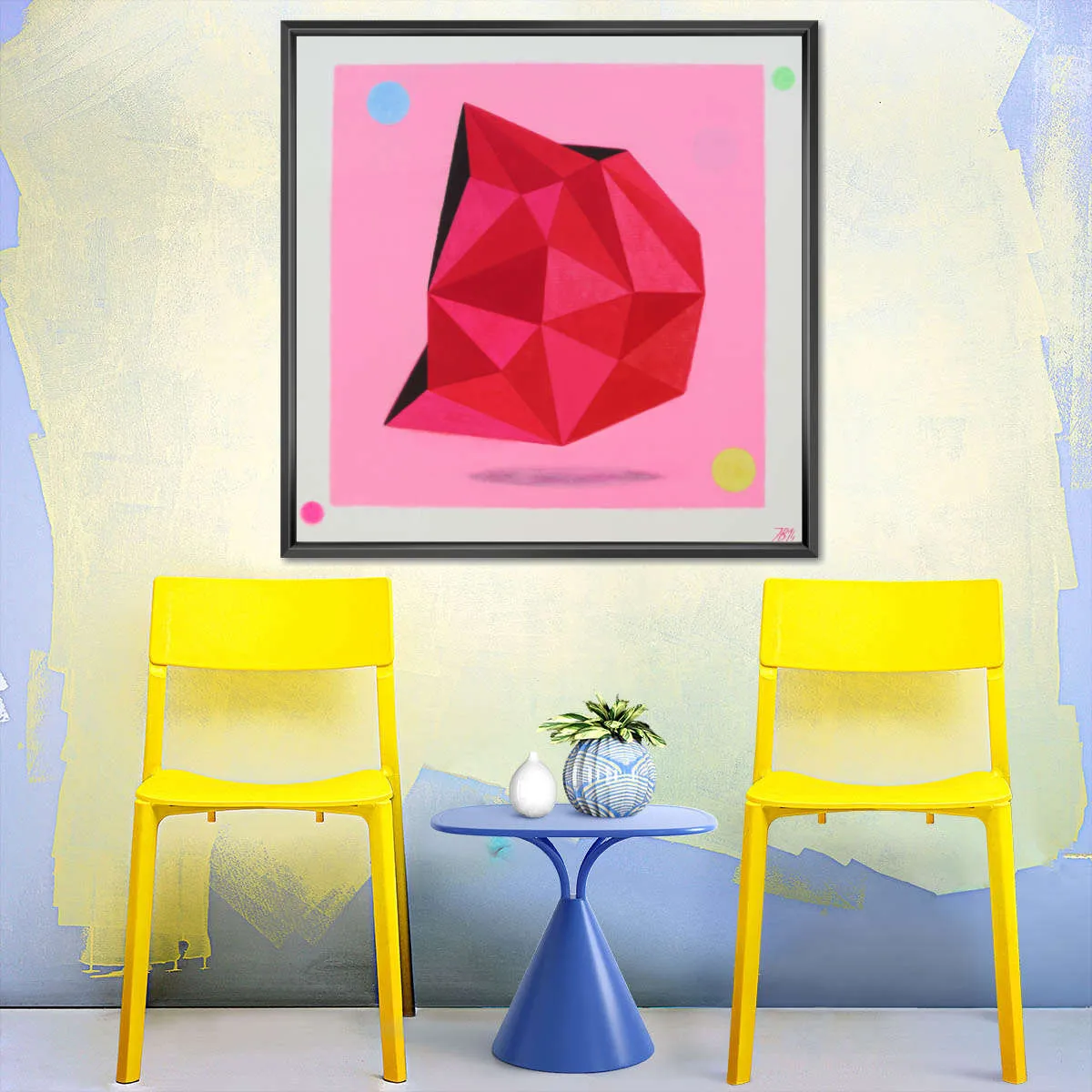 12 Ray Star Ruby Wall Art