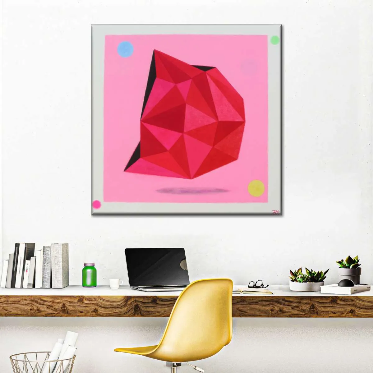 12 Ray Star Ruby Wall Art