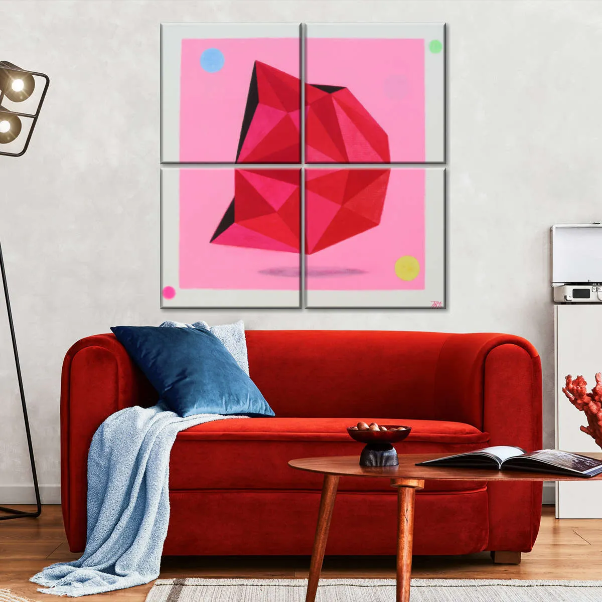 12 Ray Star Ruby Wall Art