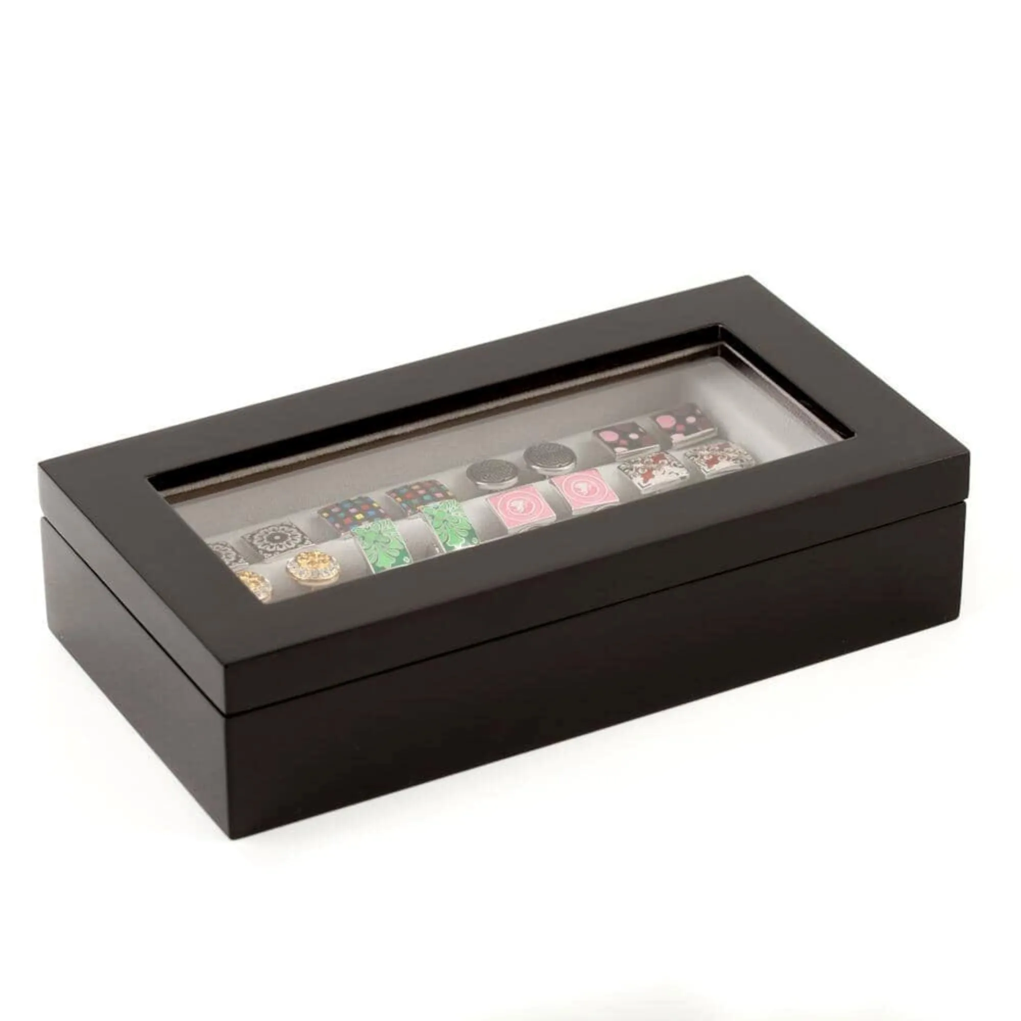 20 Pair Black Cufflink Box