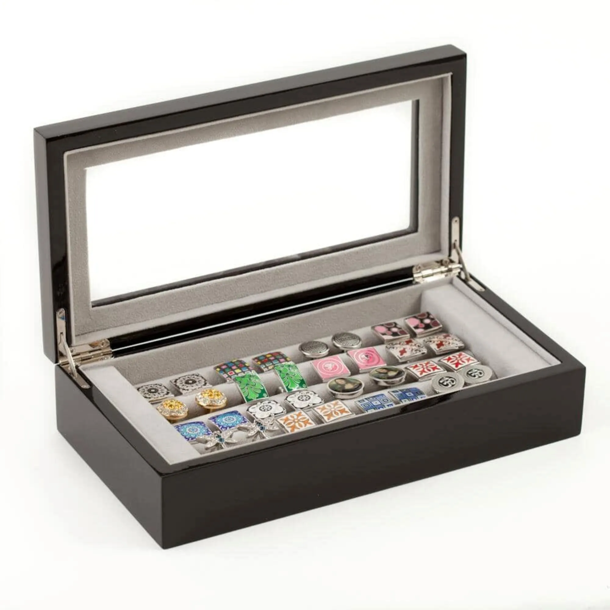 20 Pair Black Cufflink Box