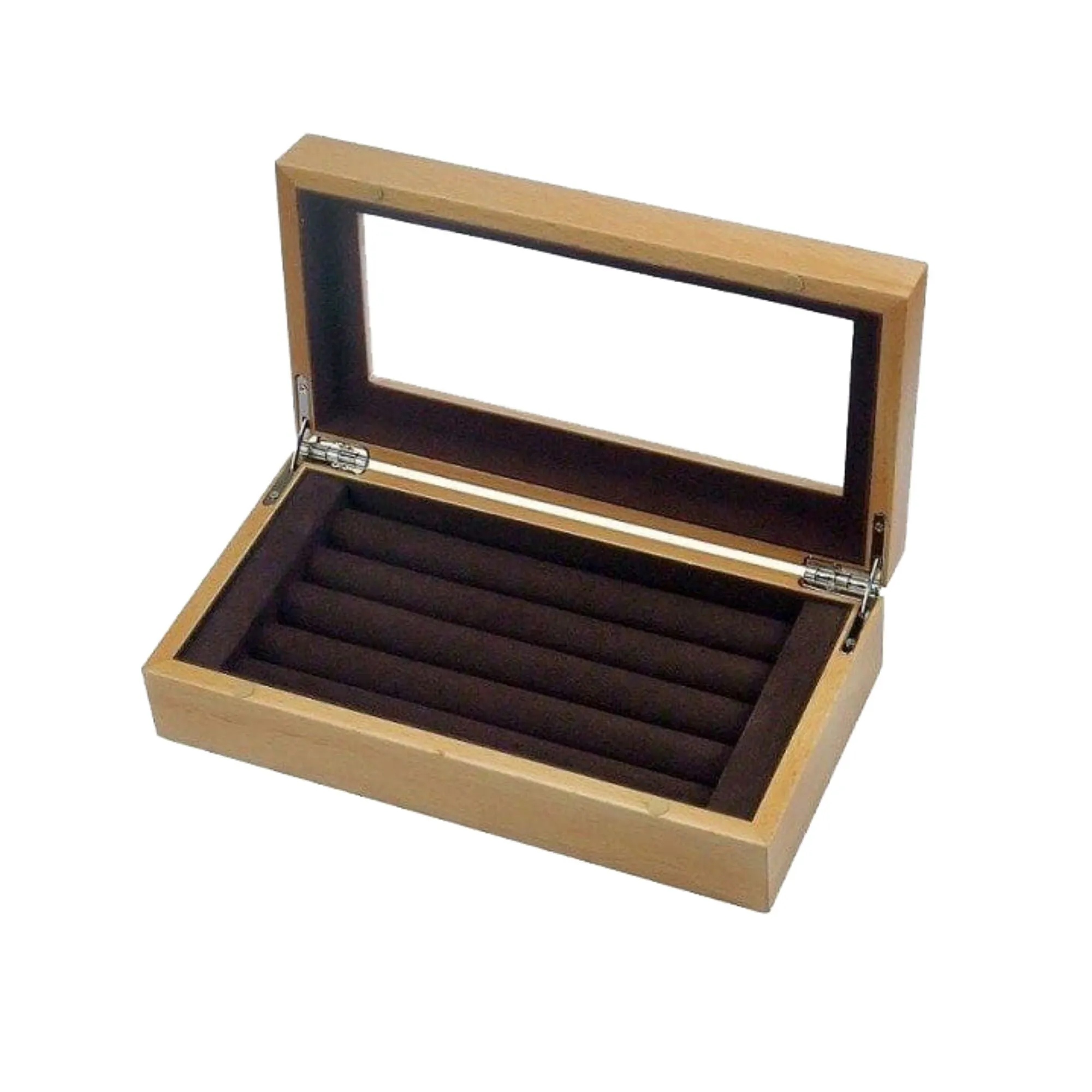 20 Pair Natural Wood Cufflink Box