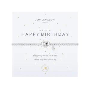 A Little 'Happy Birthday' Crystal Bracelet | Silver Plated