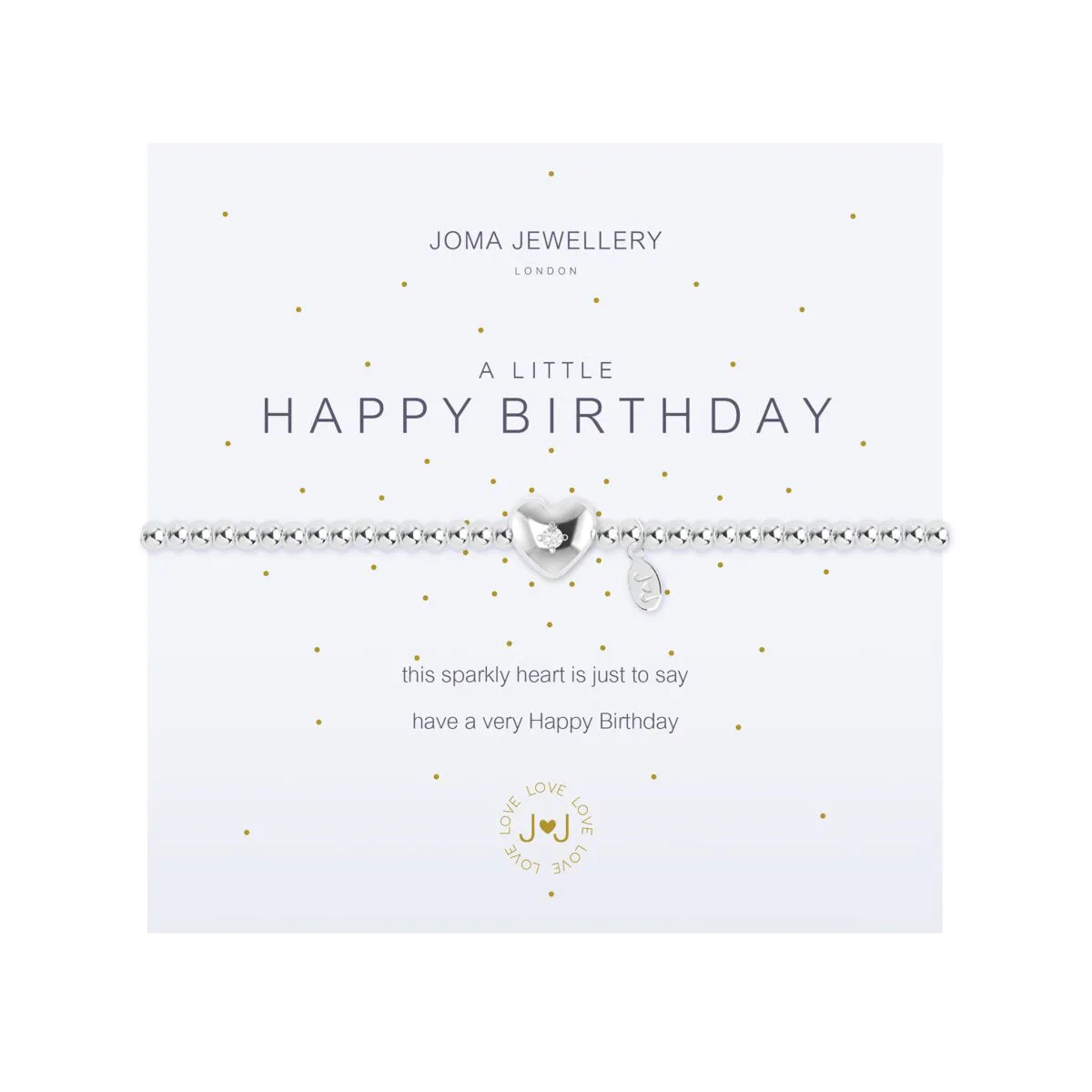 A Little 'Happy Birthday' Crystal Bracelet | Silver Plated