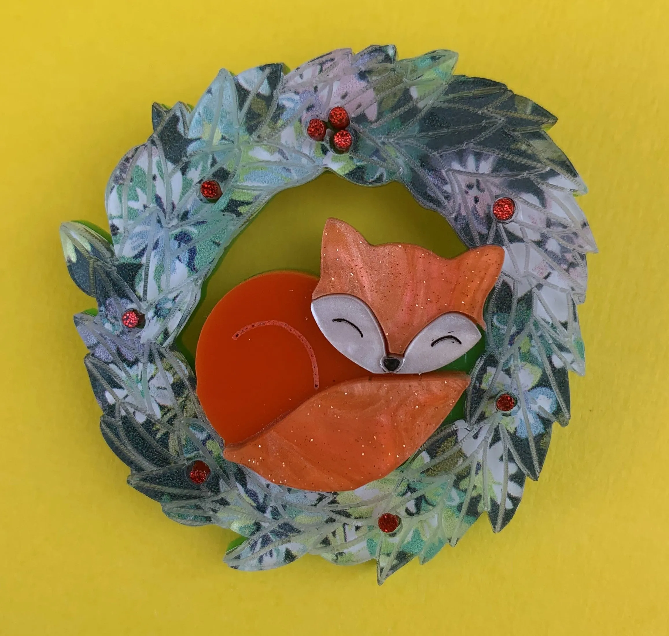 Abby Christmas Wreath - Brooch