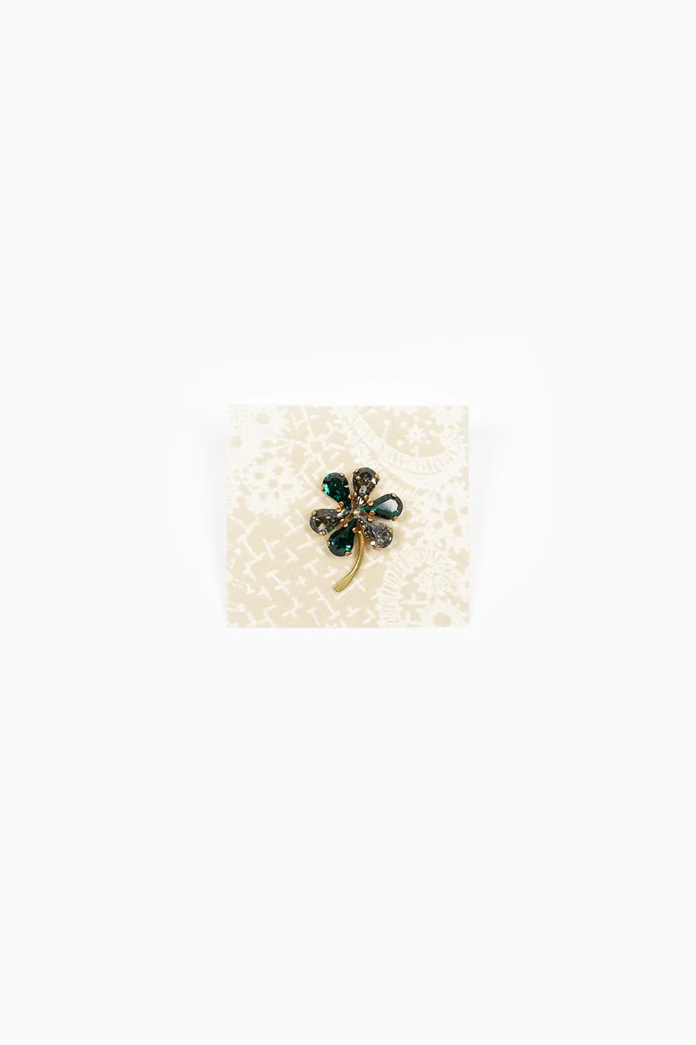 AC95X Shamrock Brooch Grey/Green