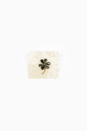 AC95X Shamrock Brooch Grey/Green