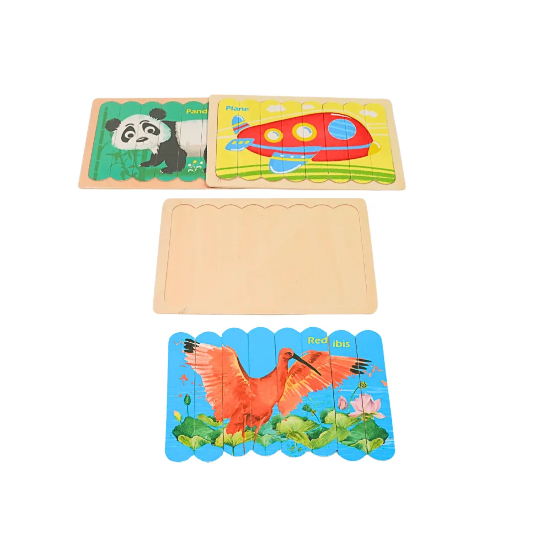 Animal Theme Creative Strip Puzzle with Names for Kids-1 (Random design will be send)