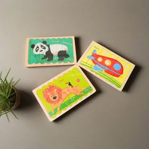 Animal Theme Creative Strip Puzzle with Names for Kids-1 (Random design will be send)