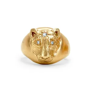 Baby Lioness Signet Ring