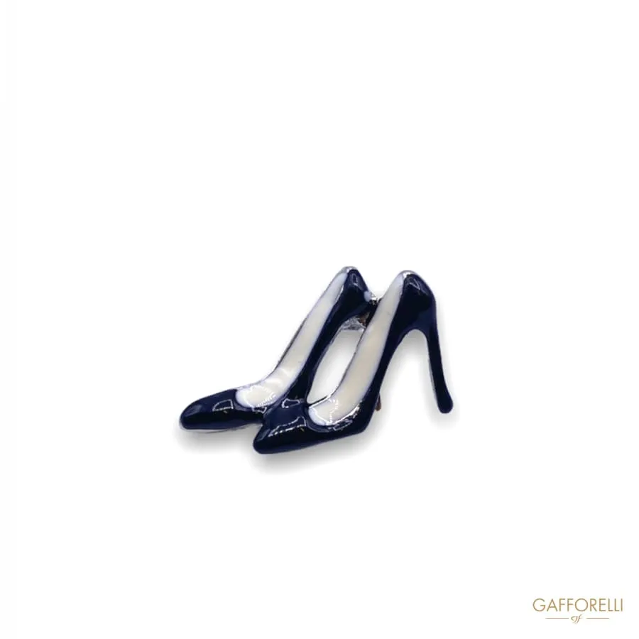 Brooches in the Shape of a Metal Heel with a Butterfly Closure E156 c - Gafforelli