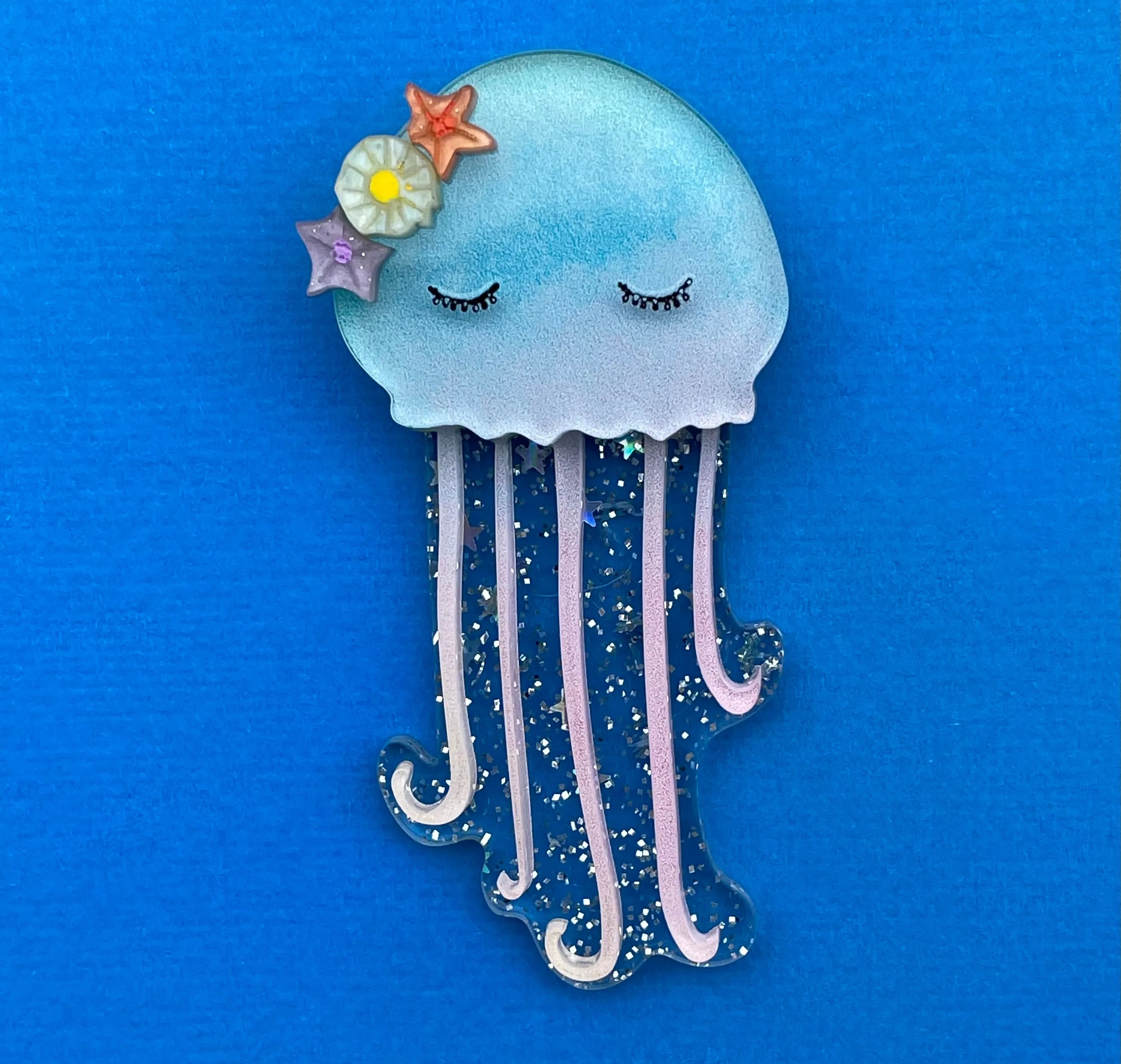 Bubbles the Jelly Fish - Brooch