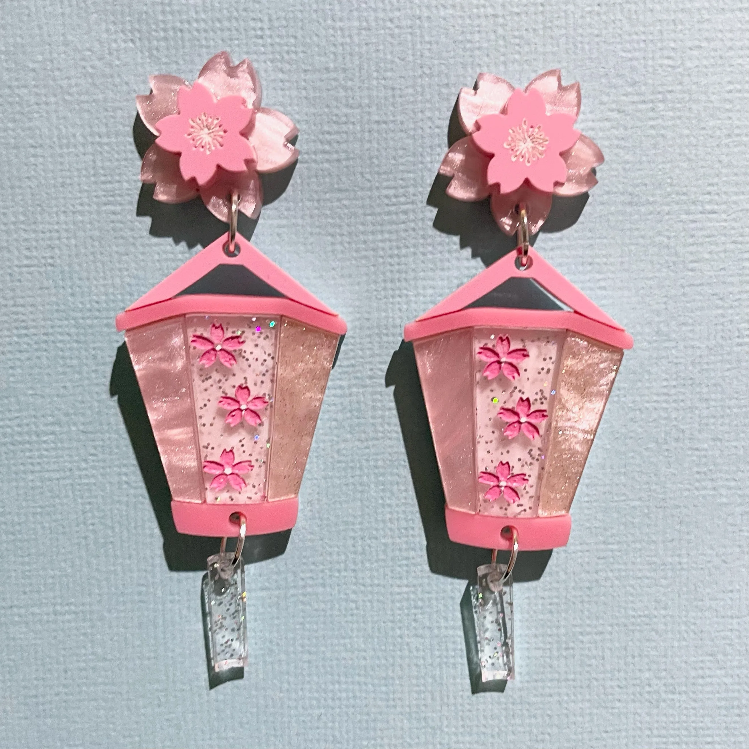 Cherry Blossom Lantern - Earrings