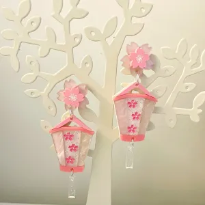 Cherry Blossom Lantern - Earrings