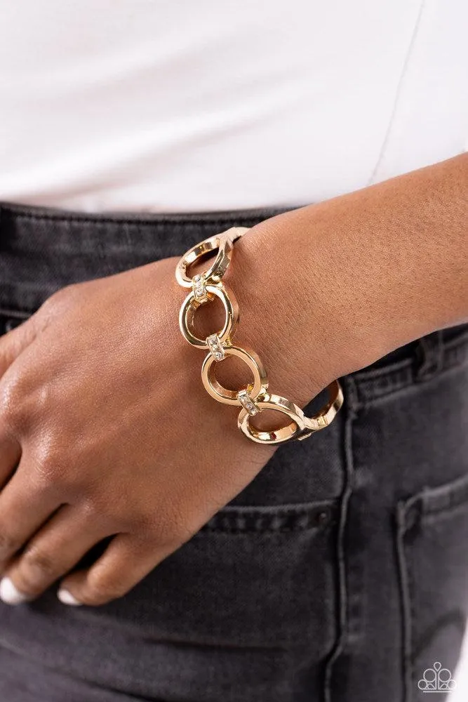 Chic Collection Gold Bracelet - Paparazzi Accessories