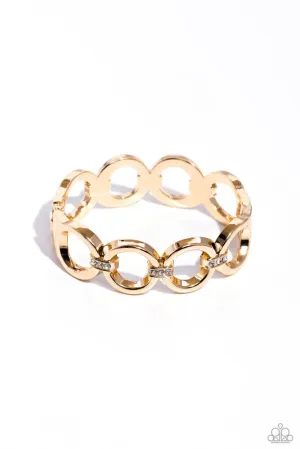 Chic Collection Gold Bracelet - Paparazzi Accessories