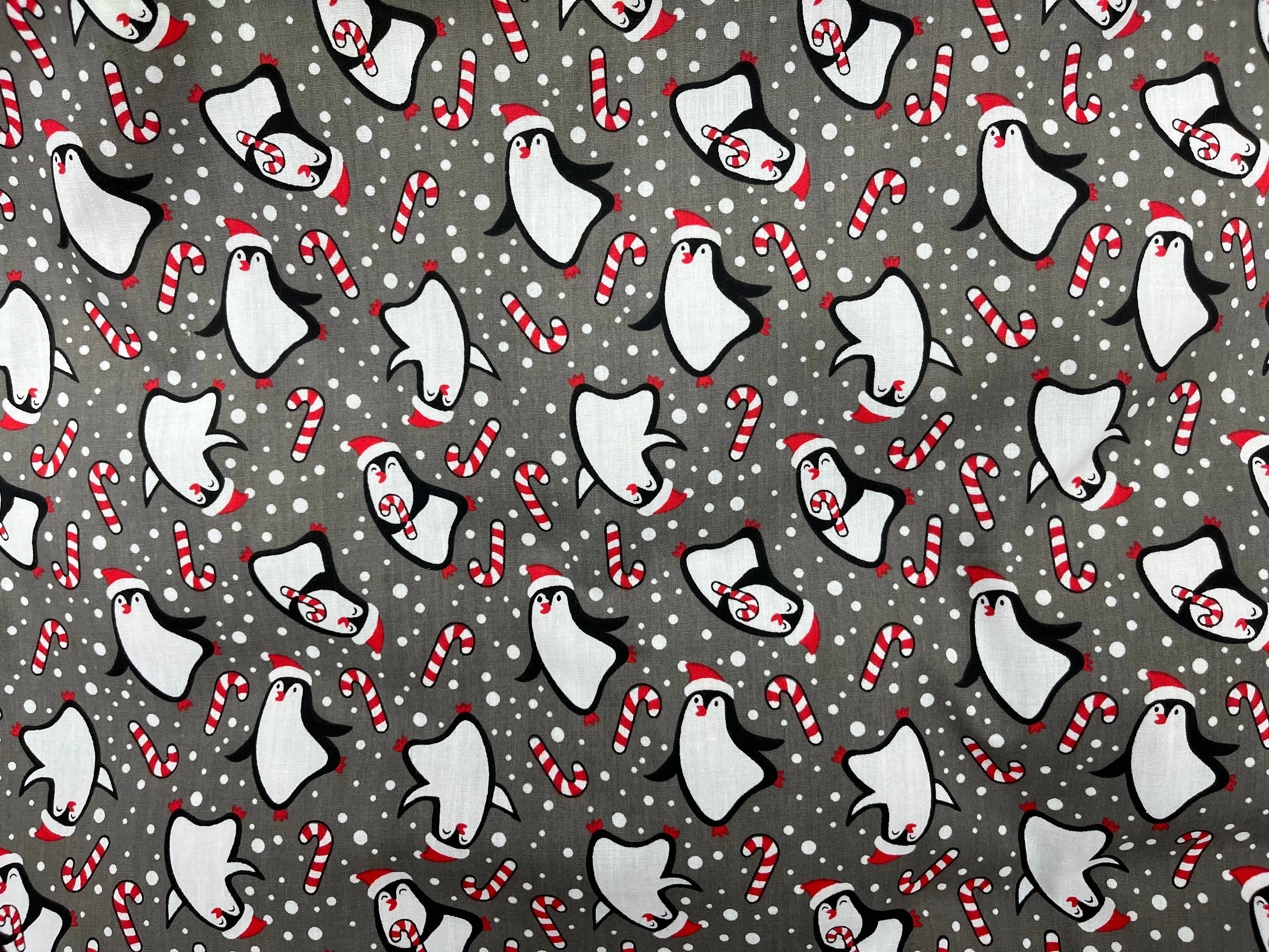 Christmas Penguins - Poly/Cotton Print