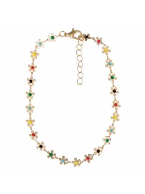 Colorful Daisy Anklet