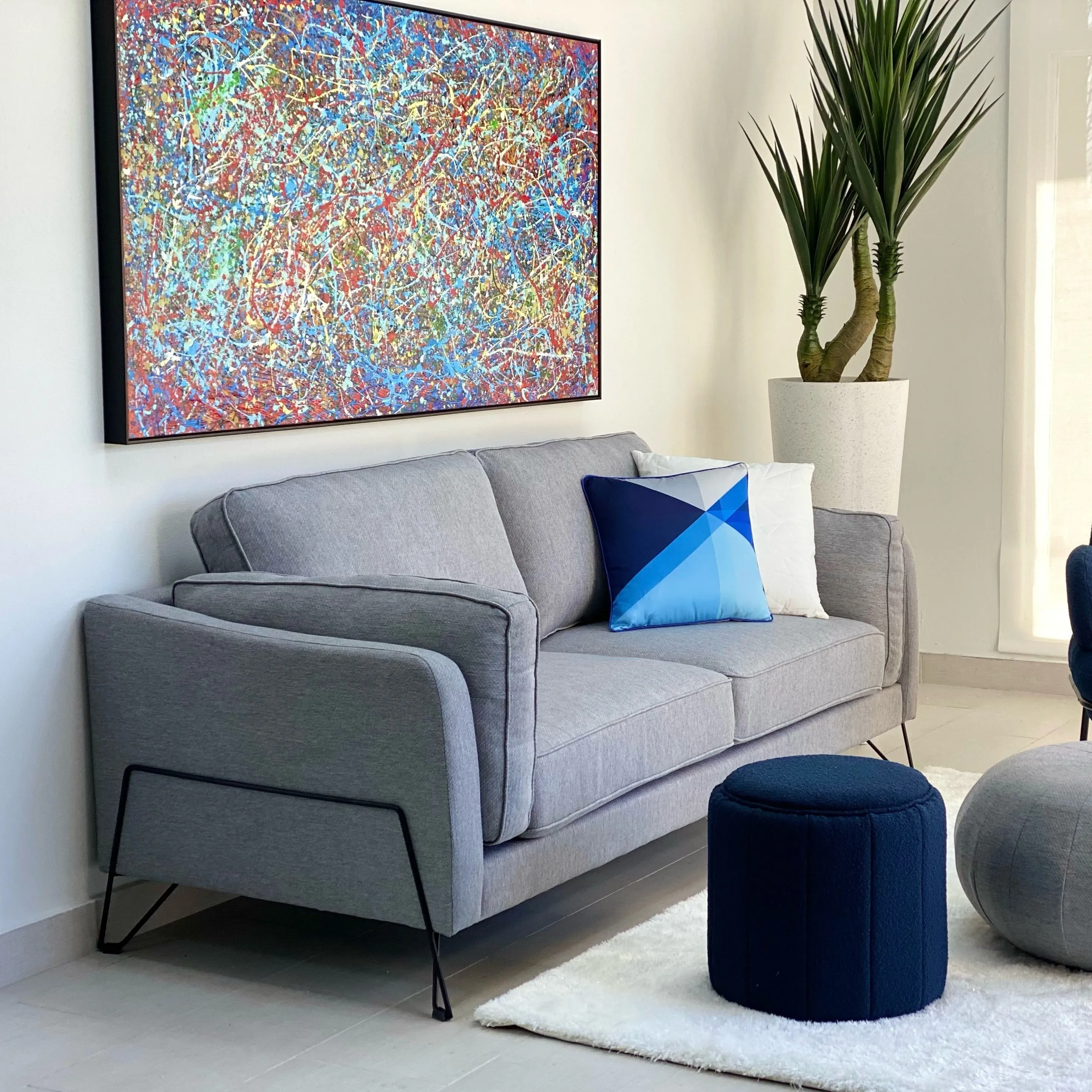 Colorful Explosion Hand Painted Wall Art