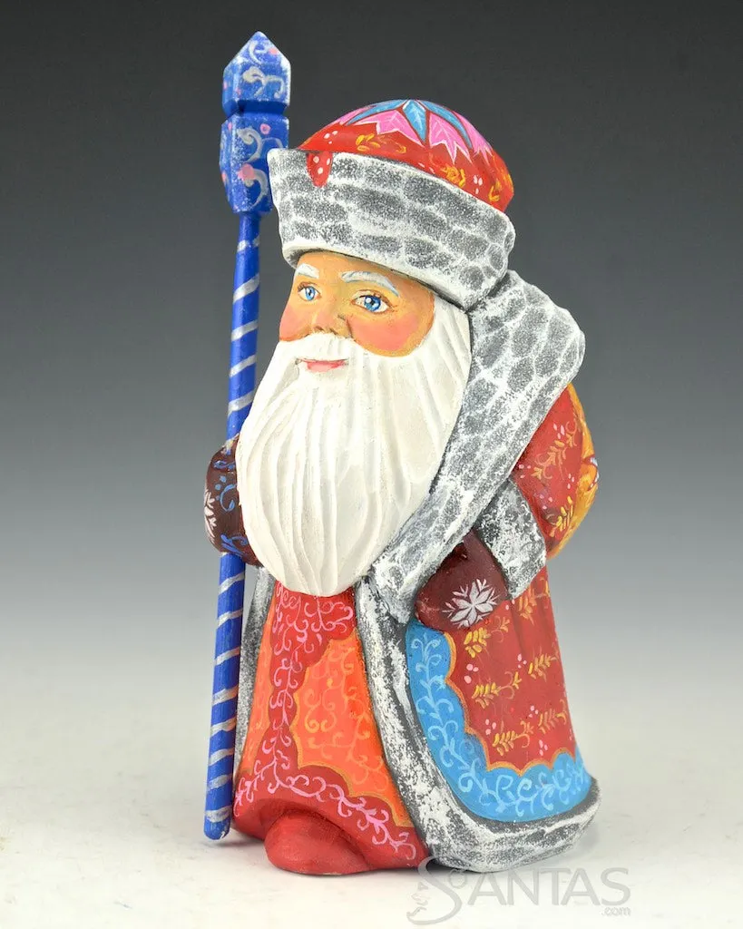 Colorful Russian Santa with Staff