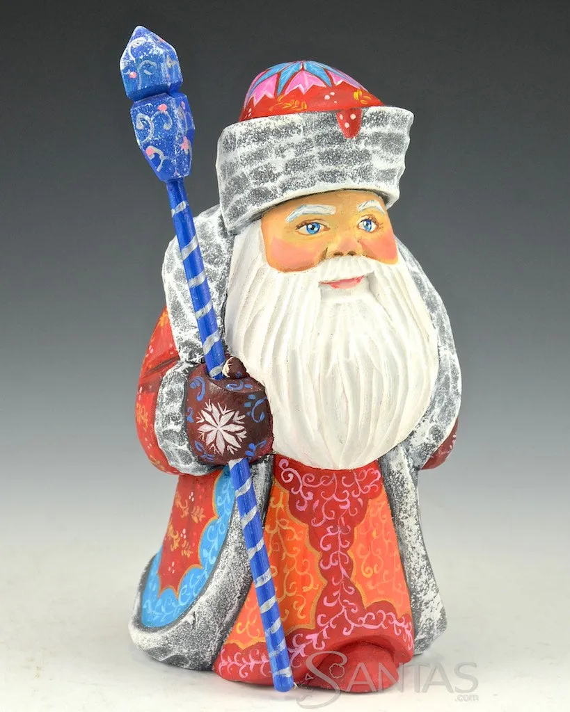 Colorful Russian Santa with Staff