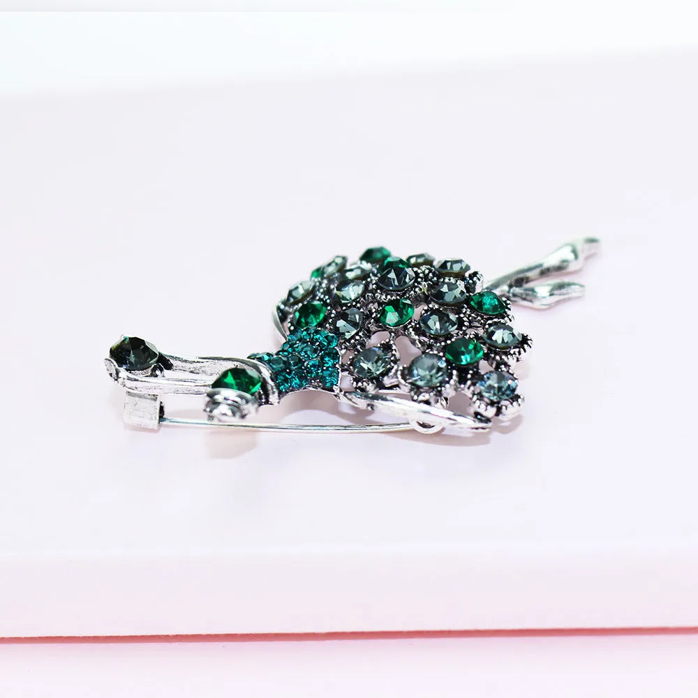 Creative Emerald Ballet Girl Brooches