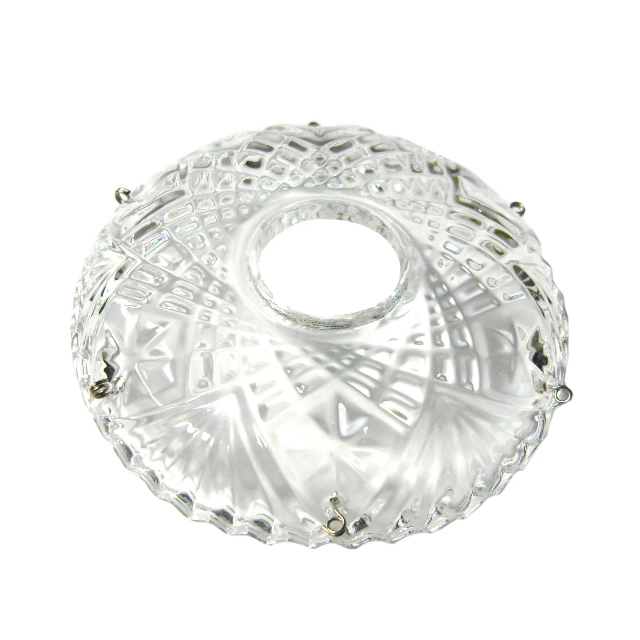 Crystal Bobeche 4-inch Clear with 26mm Center Hole, 6 Pins