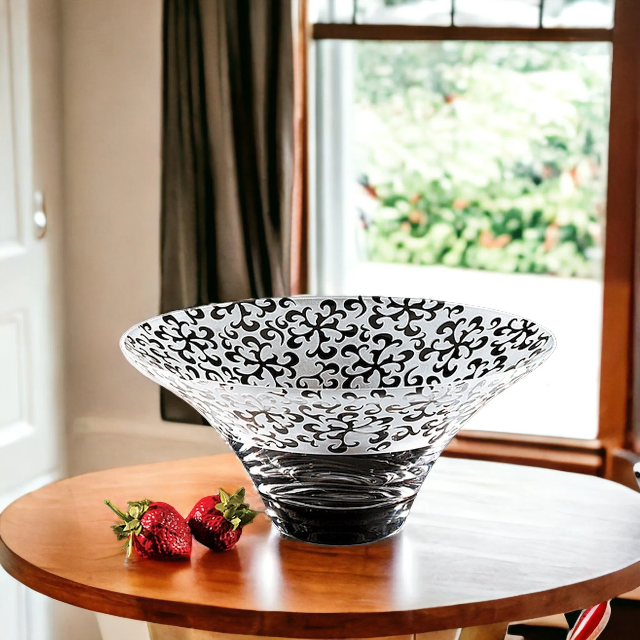 Crystal Centerpiece Bowl  - 10 inch Nirvana Style