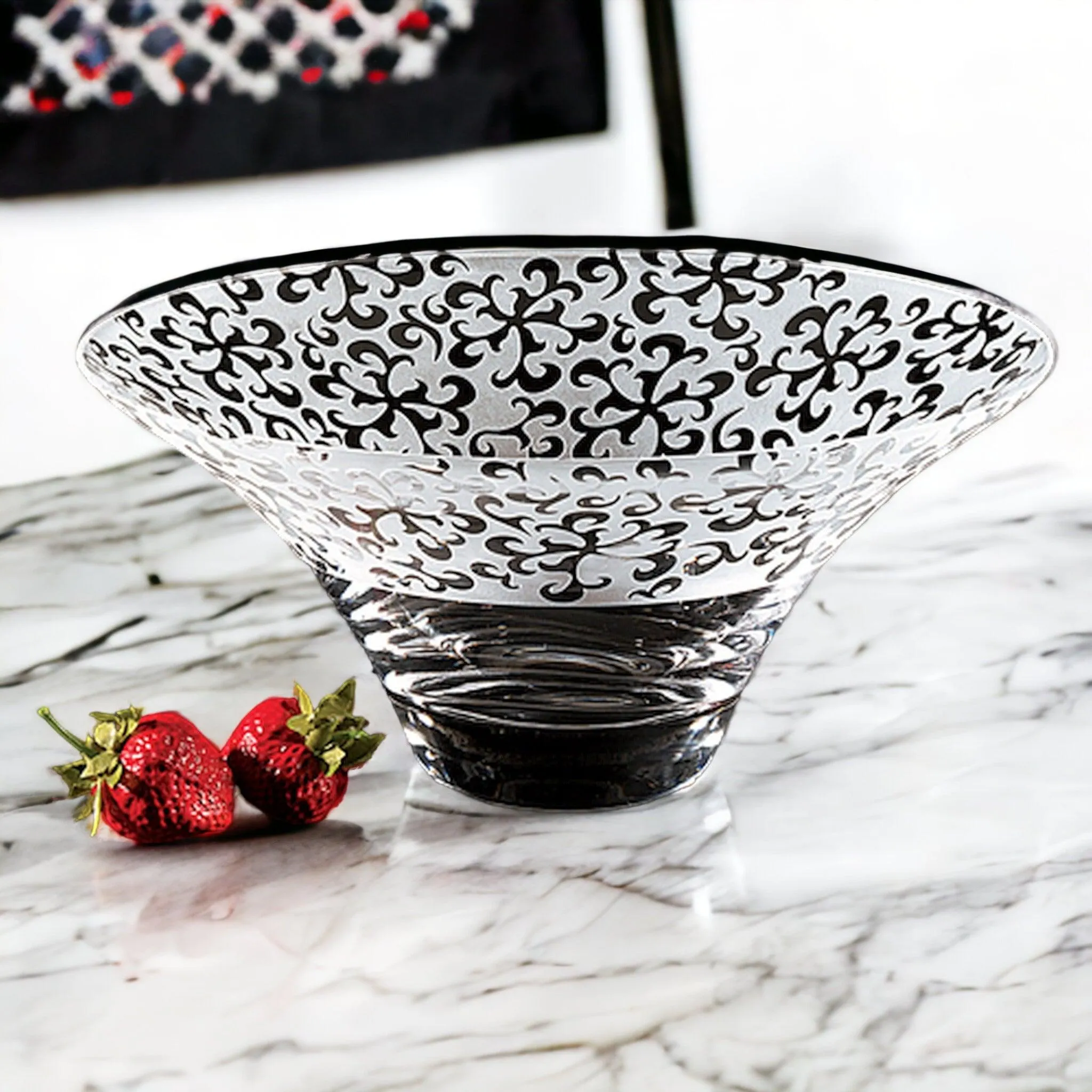 Crystal Centerpiece Bowl  - 10 inch Nirvana Style