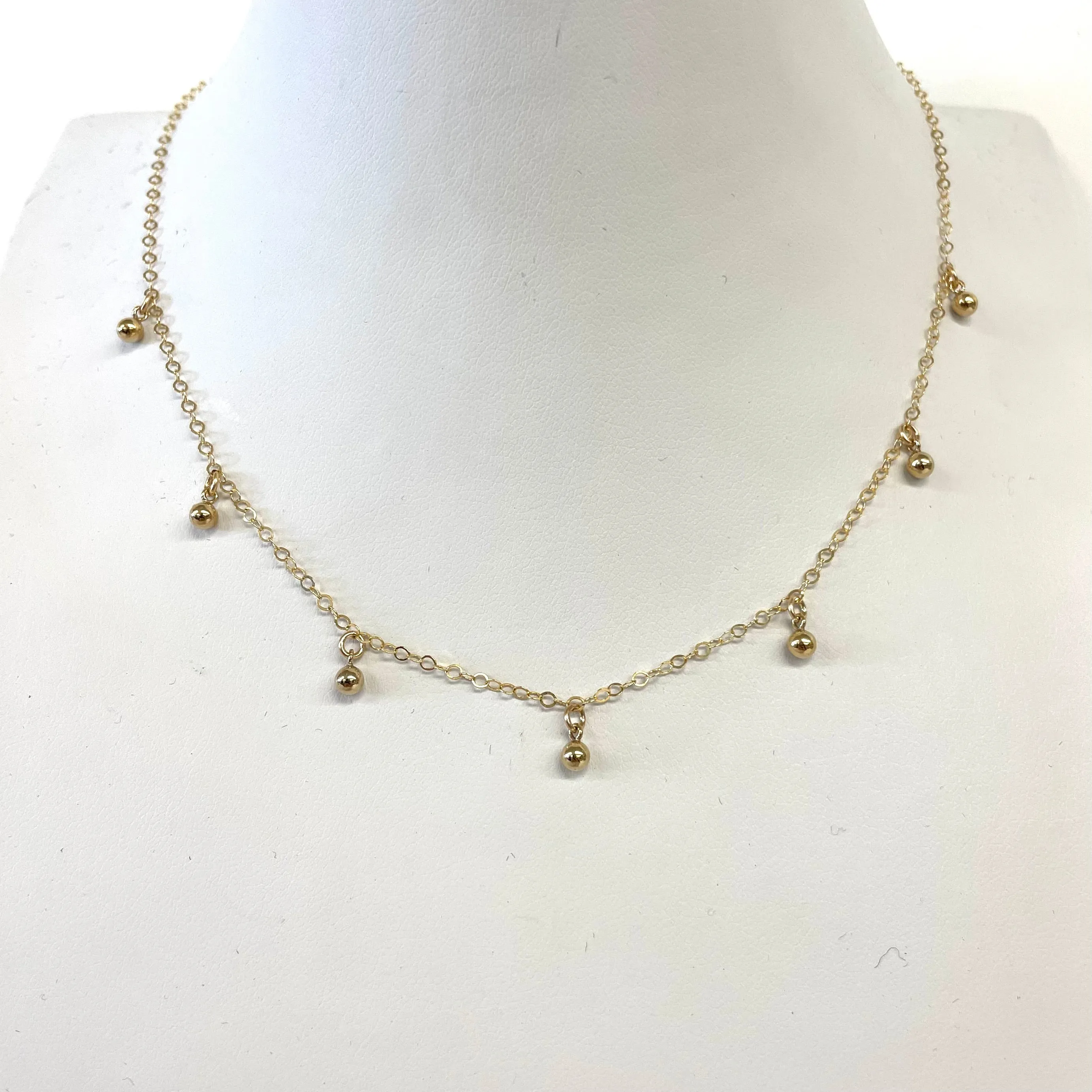 Delicate Ball Drop Necklace