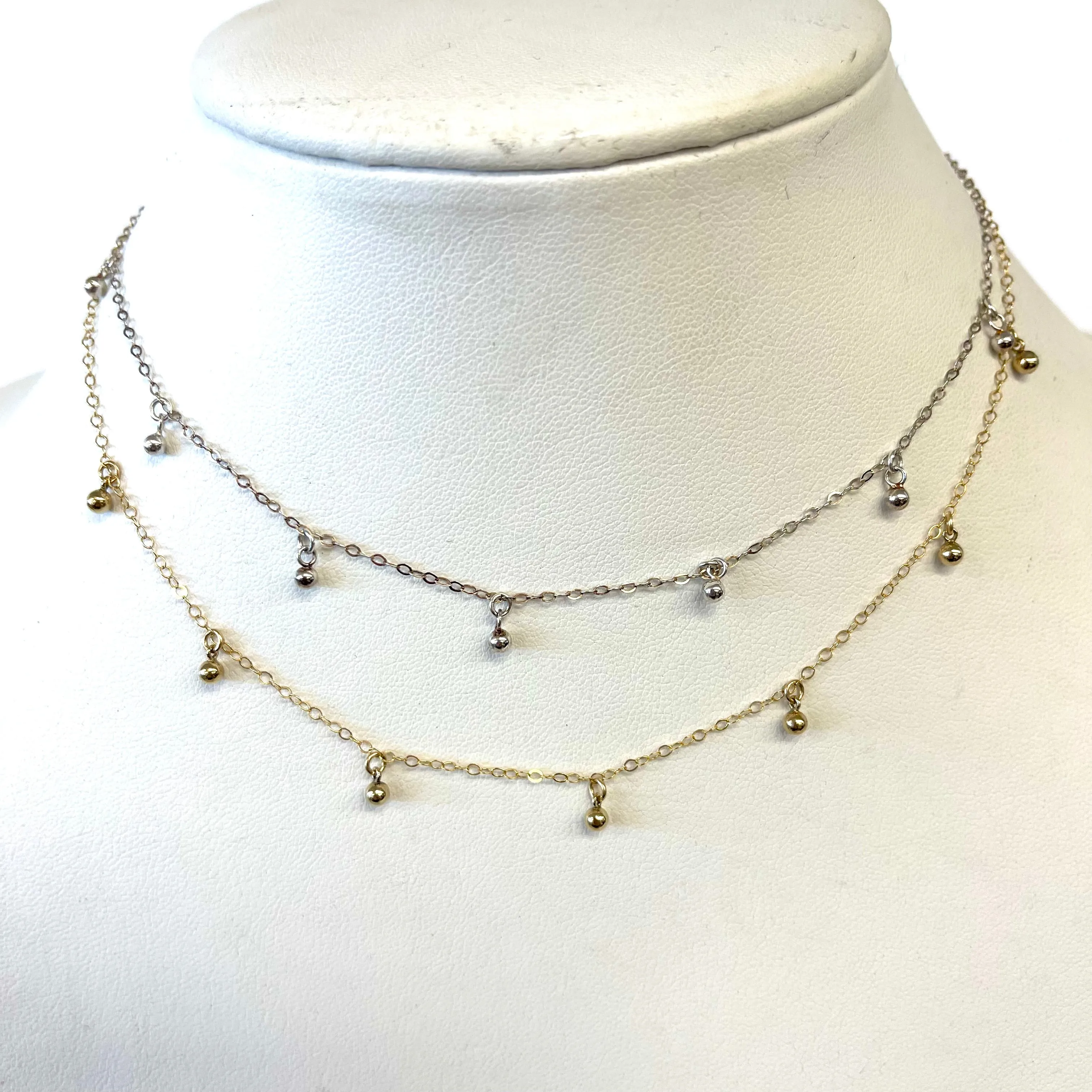 Delicate Ball Drop Necklace