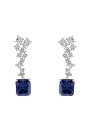 Diana Tanzanite Drop Earrings Silver