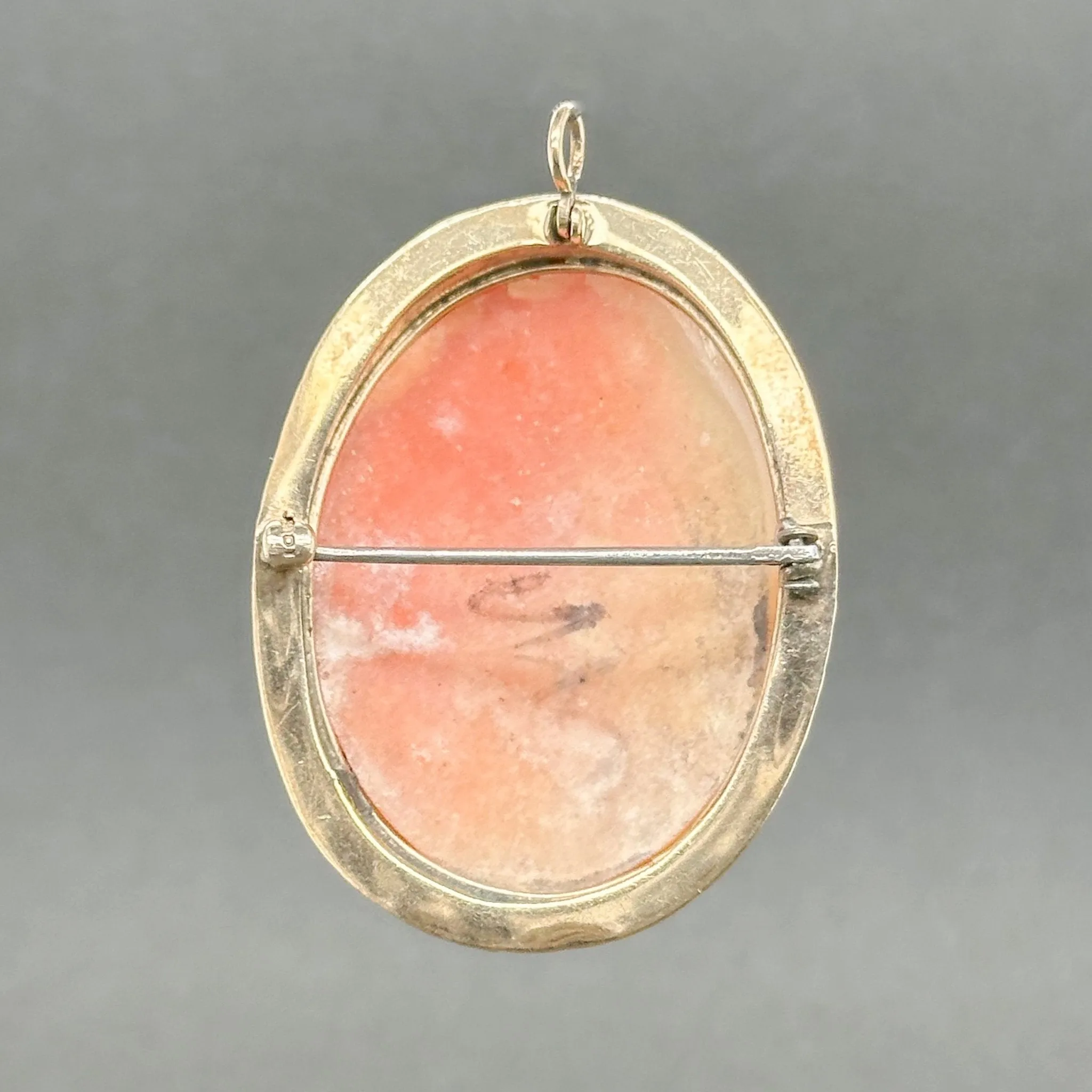 Estate 10K Y Gold 41.40mm Cameo Pin/Pendant