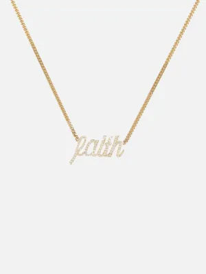 Faith Small La Firma Diamond Necklace