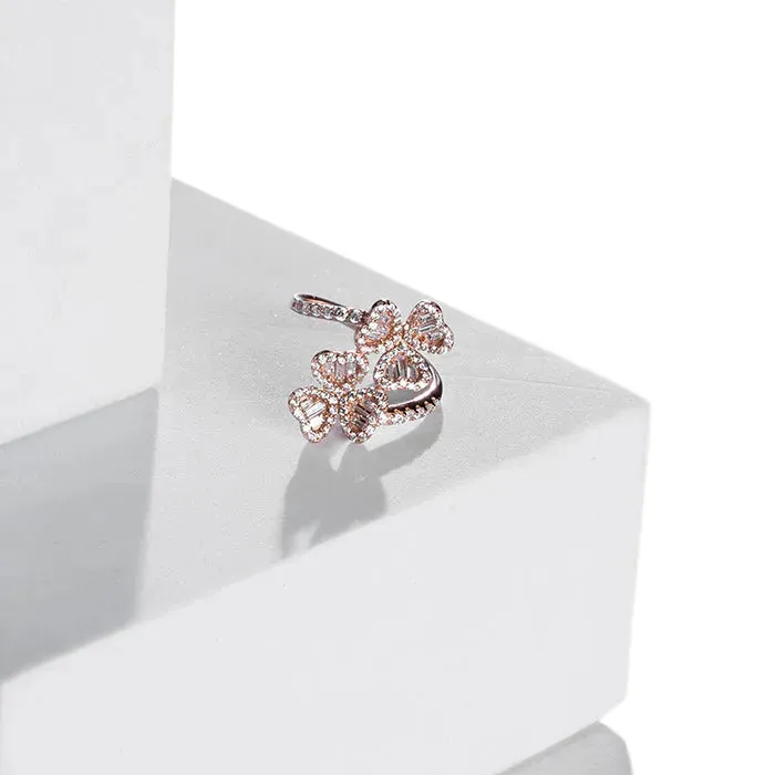 Floral Two Stone Ring