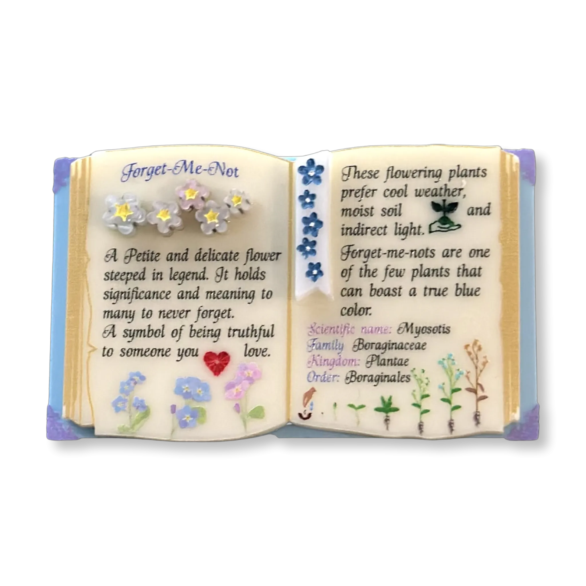 Forget-Me-Not instruction book - Brooch - Set of 4