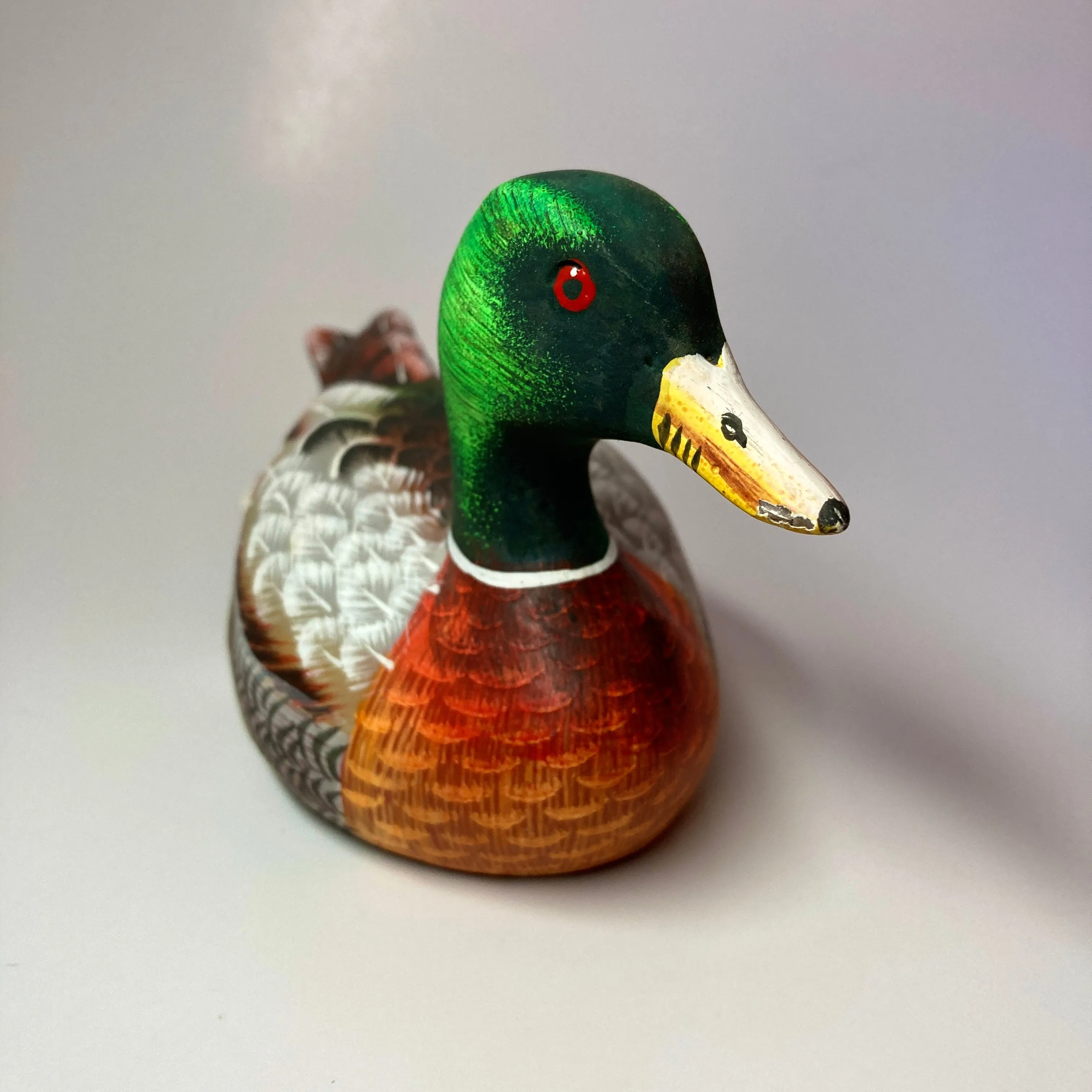 Hand Painted Wooden Duck