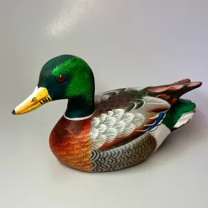 Hand Painted Wooden Duck