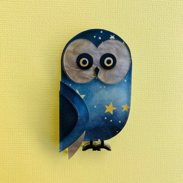 Harriet the barn owl - Brooch