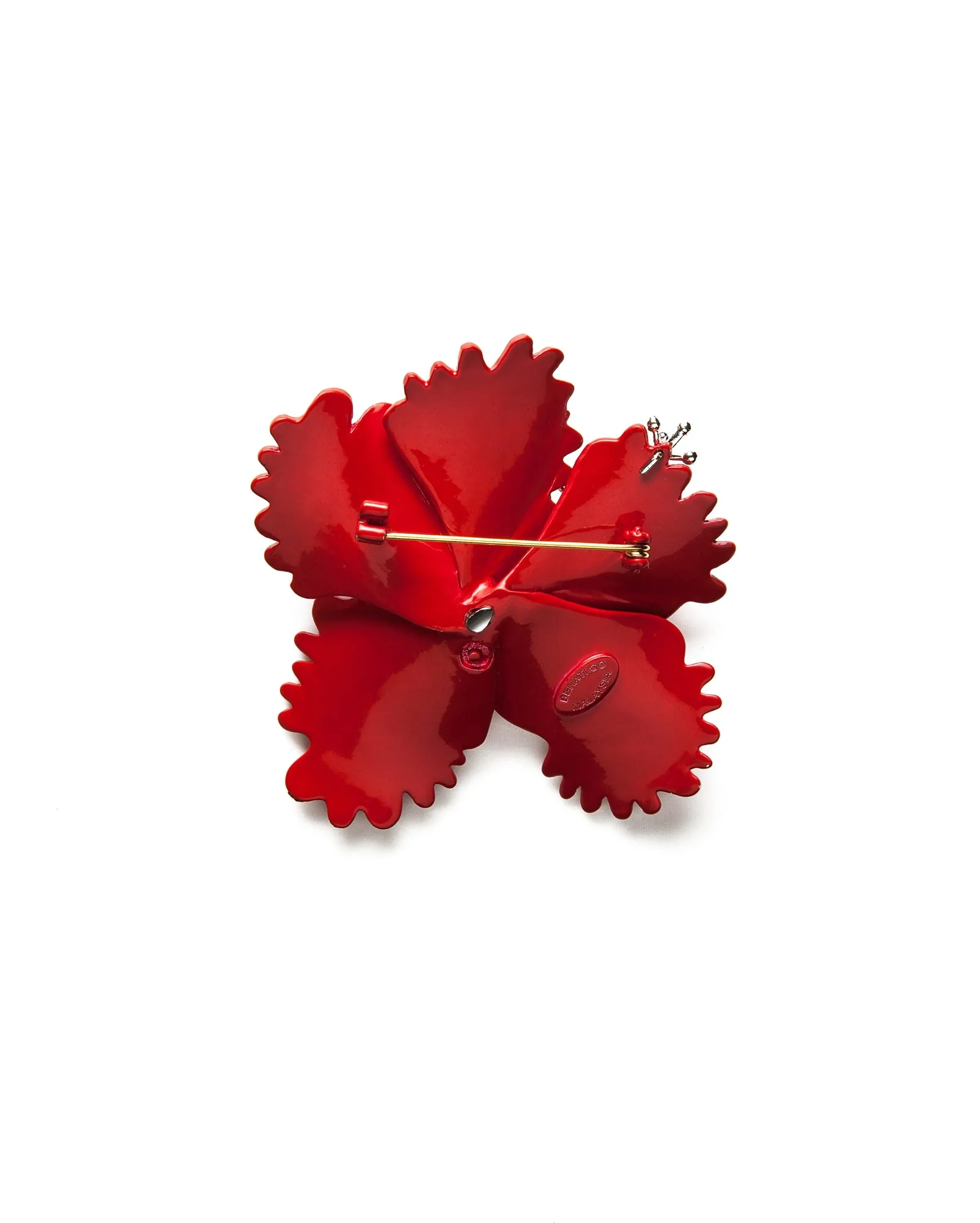 Hibiscus Brooch in Red