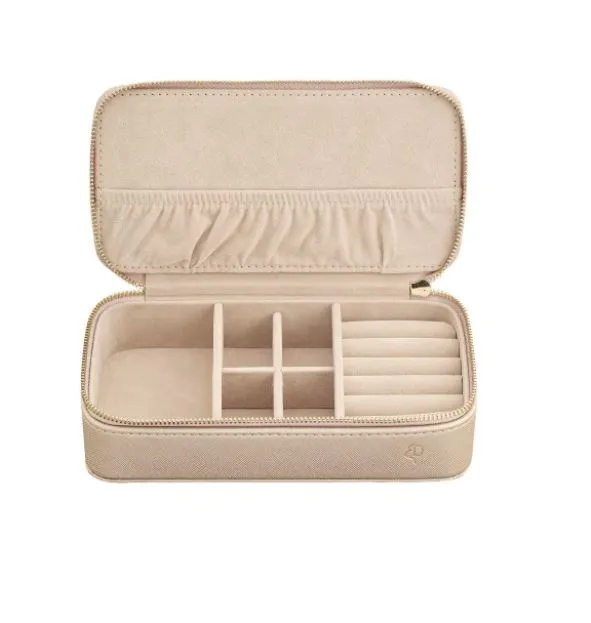 Jewellery Travel Case Light Clay Gold