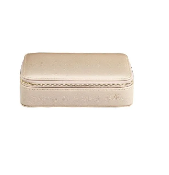 Jewellery Travel Case Light Clay Gold