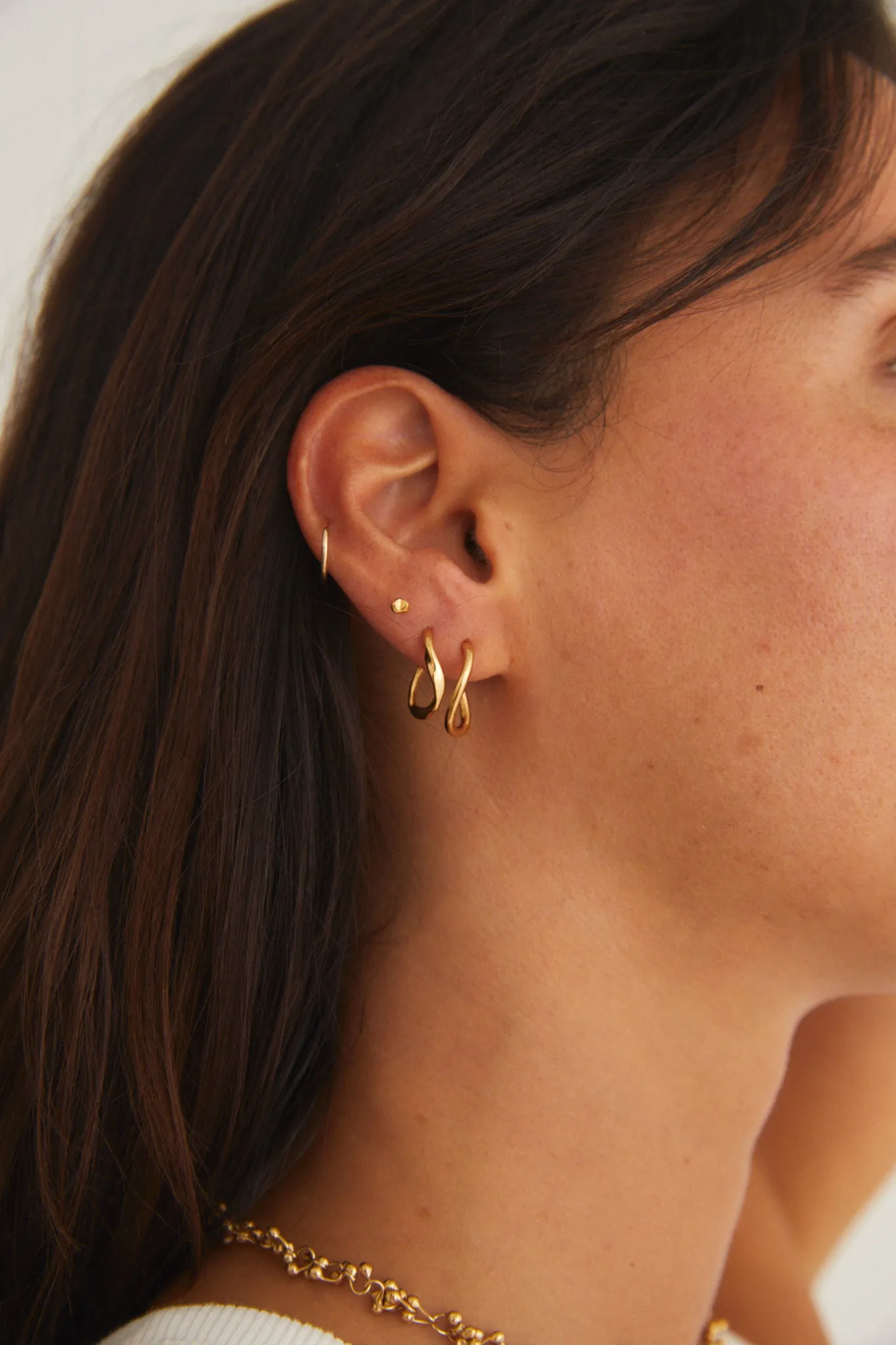 Link Earrings |  Gold